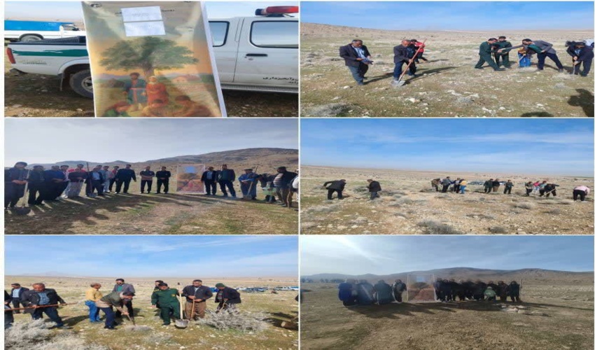 برگزاری آیین درختکاری و بذرکاری به یاد و خاطره شهدای شهرستان خرامه