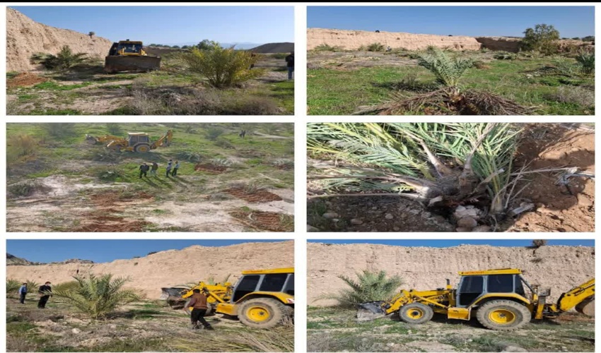 اجرای حکم قلع و قمع و بازپس‌گیری ۱۰۰۰۰ مترمربع اراضی ملی در شهرستان کازرون