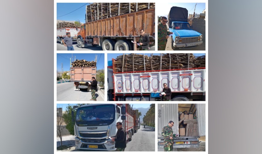 کنترل خودروهای حامل چوب در شهرستان خفر